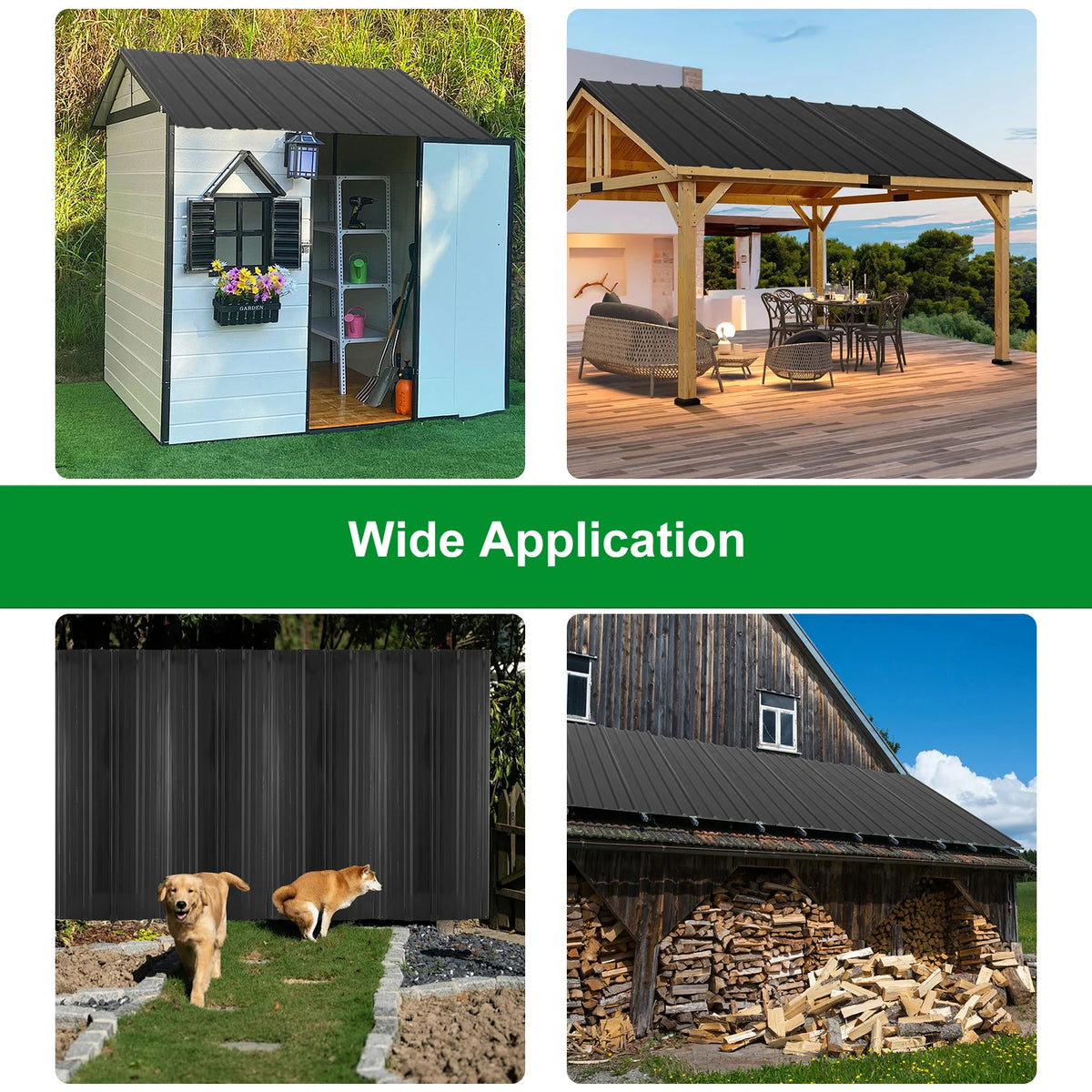 Corrugated Galvanized Steel Roofing Panels For Garages And Pergolas