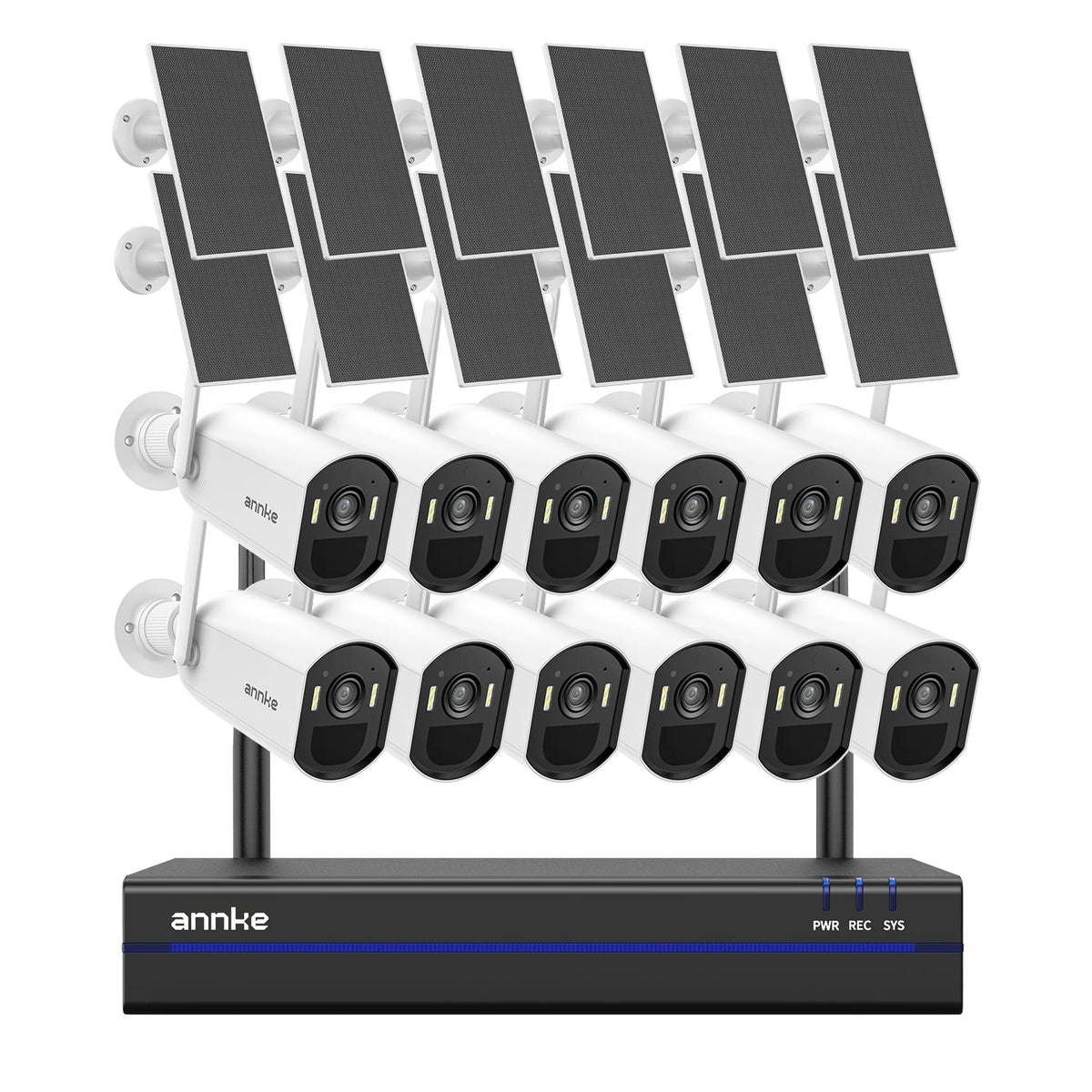 ANNKE 4MP Wireless Solar Security Camera System With NVR