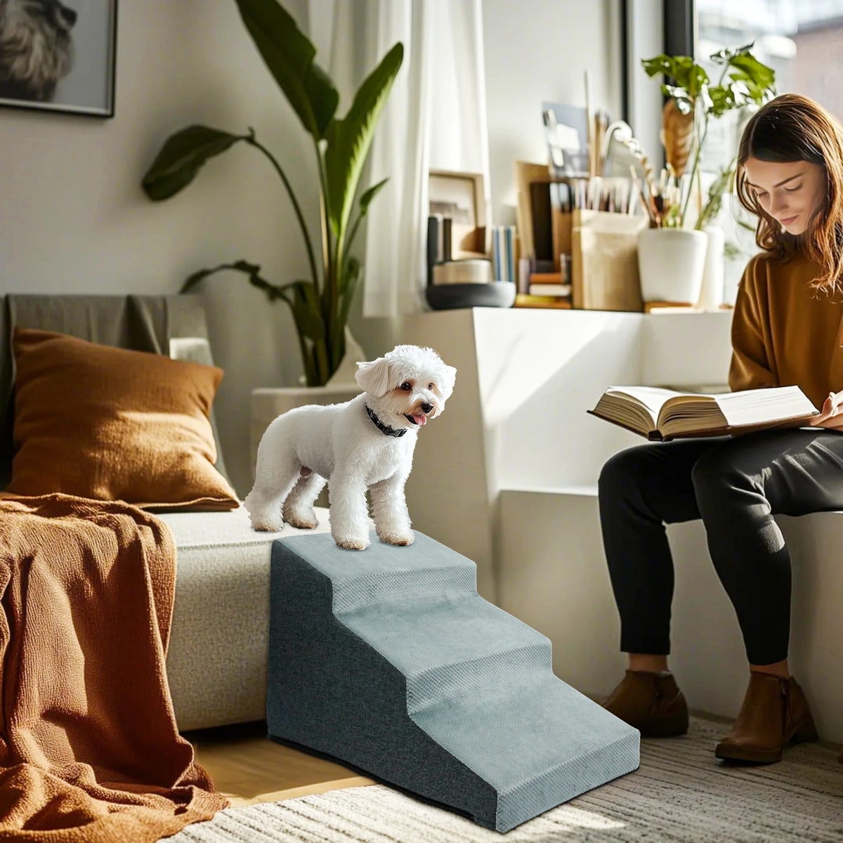 Non-Slip Foam Pet Stairs Ramp For Dogs And Puppies