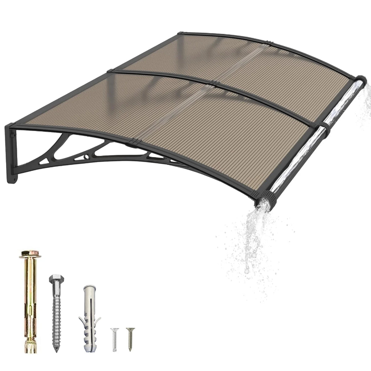 Polycarbonate Door Awning Canopy UV Resistant Rain And Sun Cover