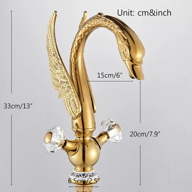 Saeuwtowy Deck Mounted Bathroom Basin Faucet Single Hole Mixer Tap