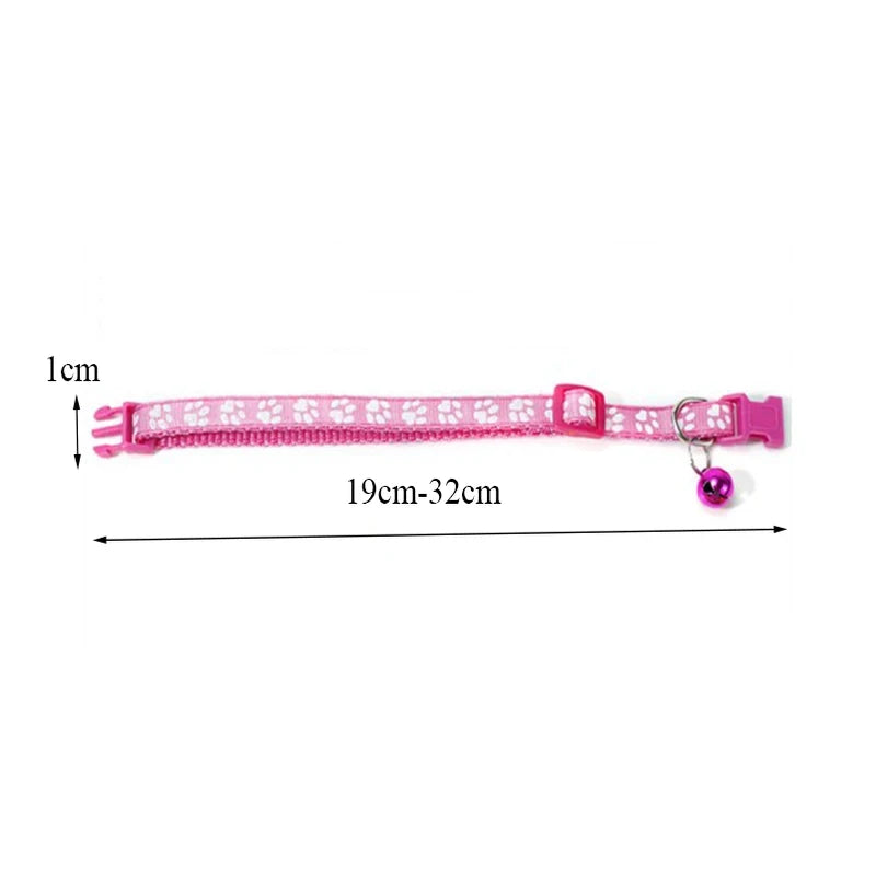 Adjustable Cat Collar With Bell And Cute Pattern Pet Accessory