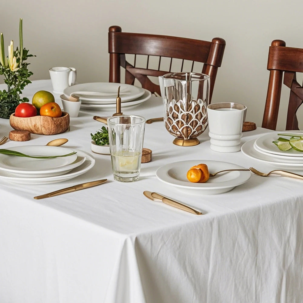 Reador Washable Polyester Rectangle Tablecloths For Events