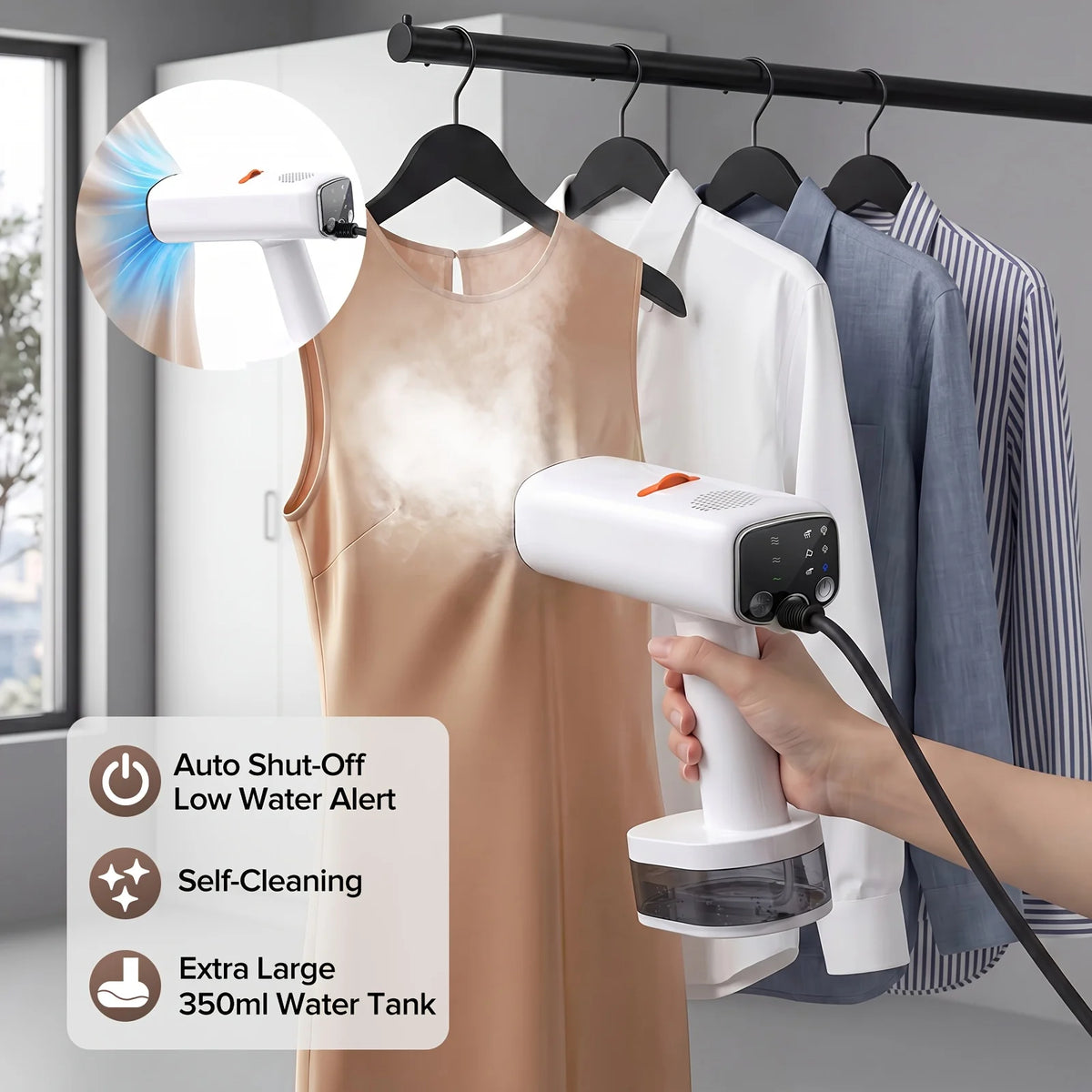 Lubluelu Portable Handheld Garment Steamer With Strong Suction Heating