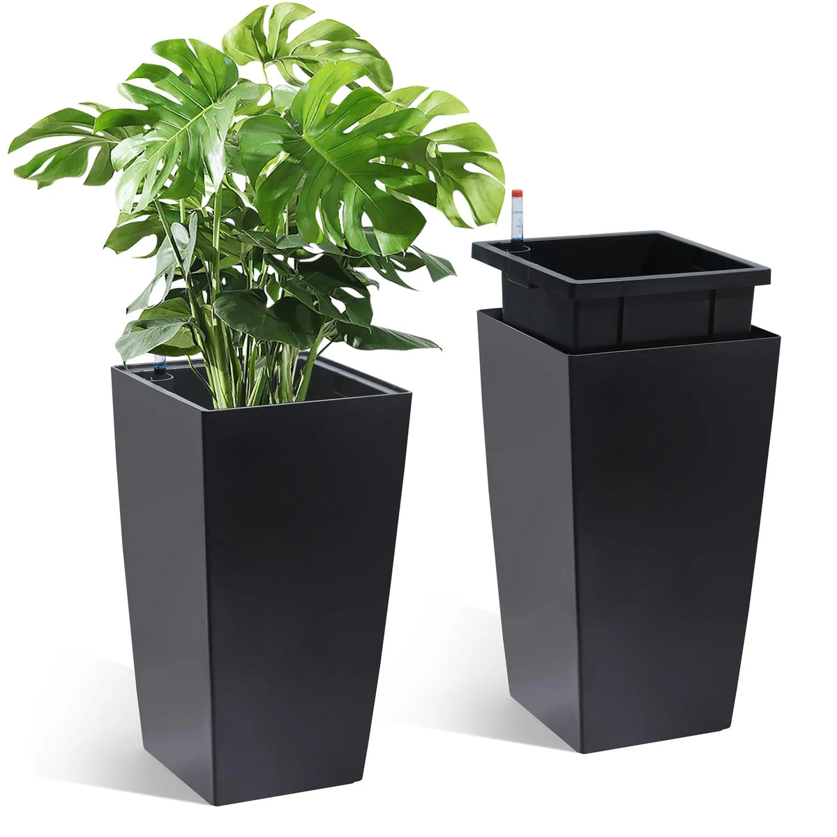 HiMISS Self Watering Planter Pots Set For Indoor Outdoor Plants