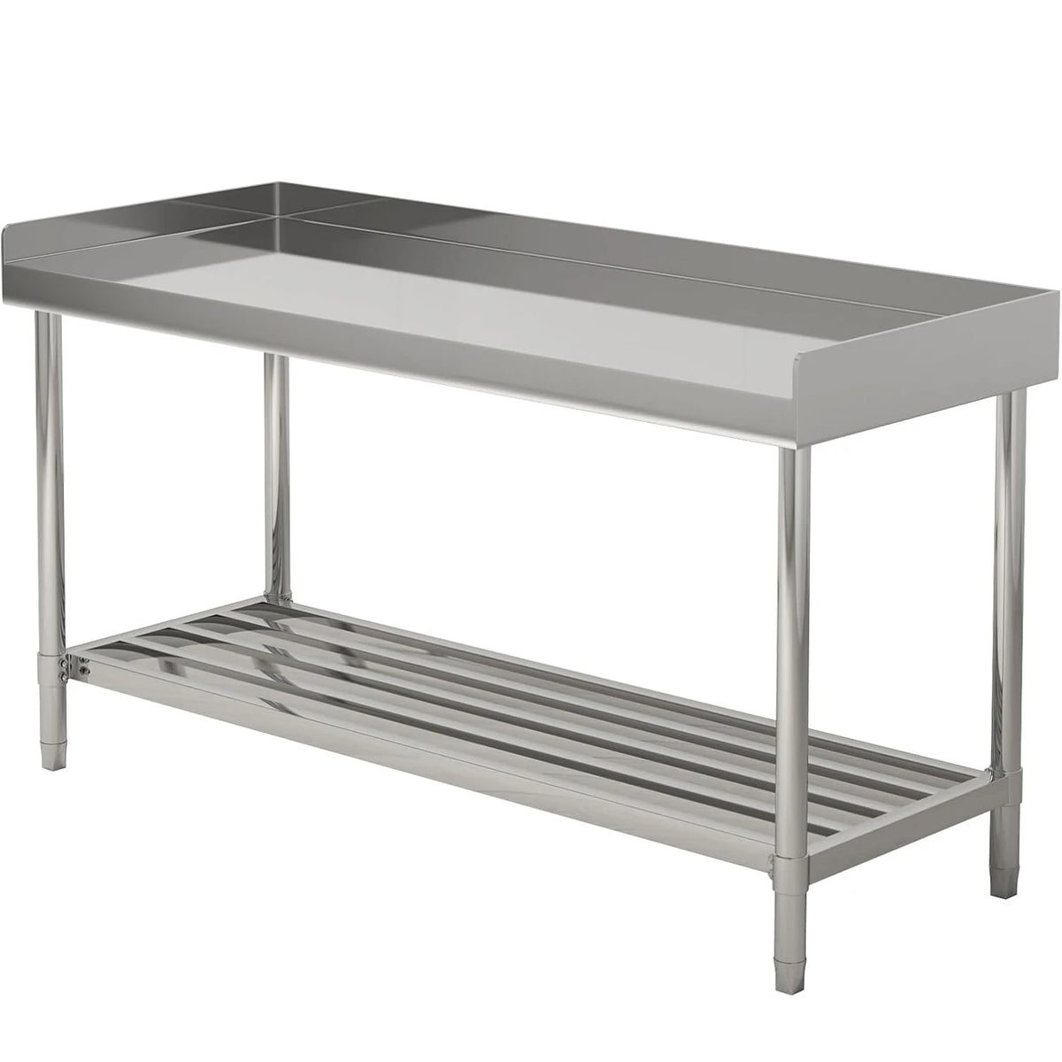 Himiss Commercial Stainless Steel Kitchen Prep Table With Adjustable Shelf