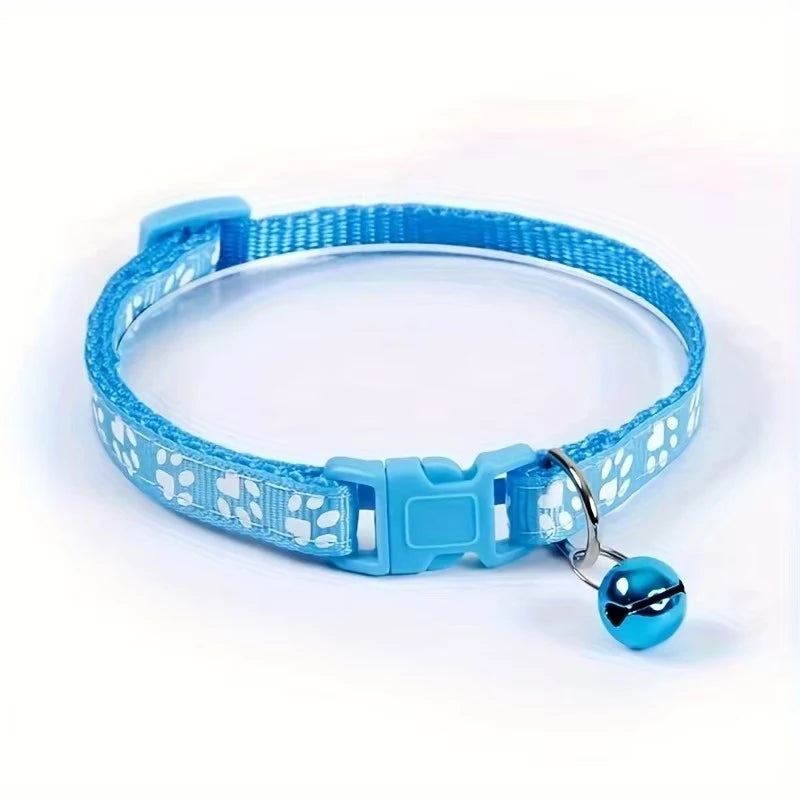 Adjustable Cat Collar With Bell And Cute Pattern Pet Accessory