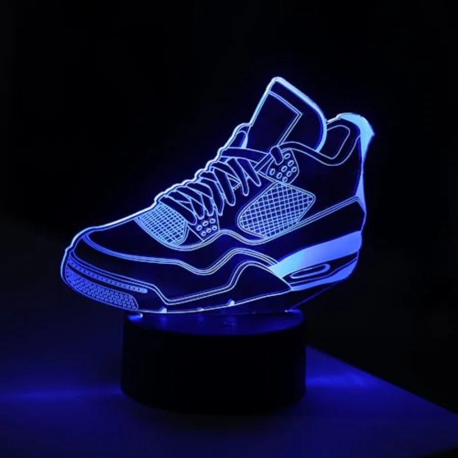 3D LED Light Sneakers Lamp Acrylic Illusion Night Flashing Cool Sneaker_A