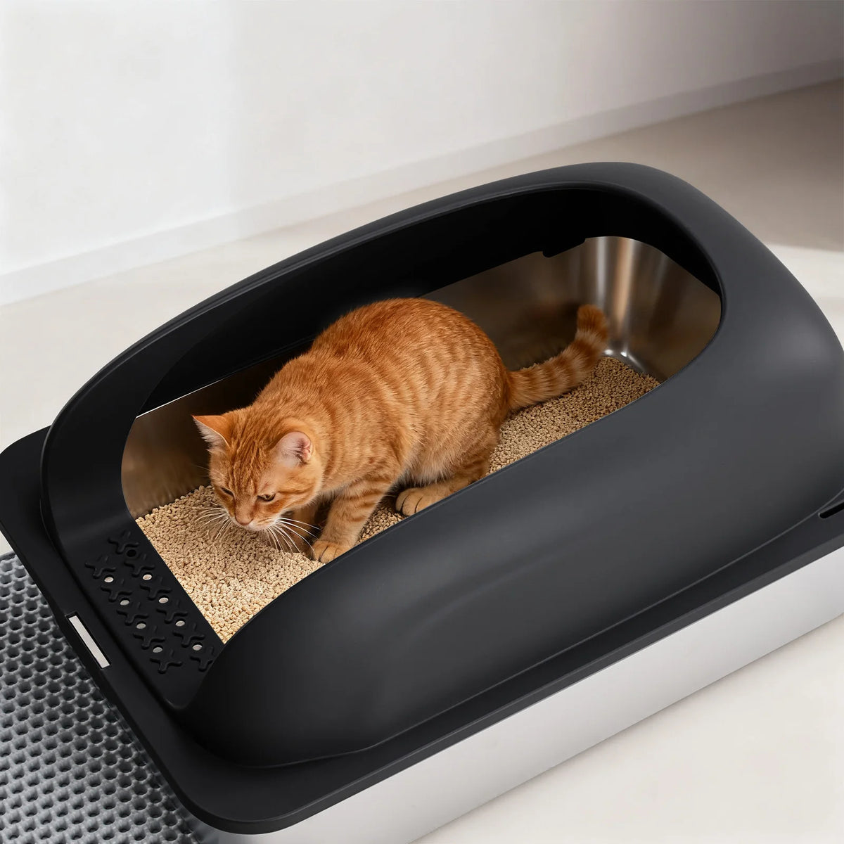 Stainless Steel Cat Litter Box With Lid And Odor Resistant