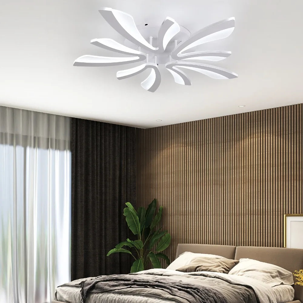 Acrylic Modern Ceiling Lamp Chandelier Pendant Light Led Living Dining Room Luminair Nordic Indoor Hotel Flower Decor