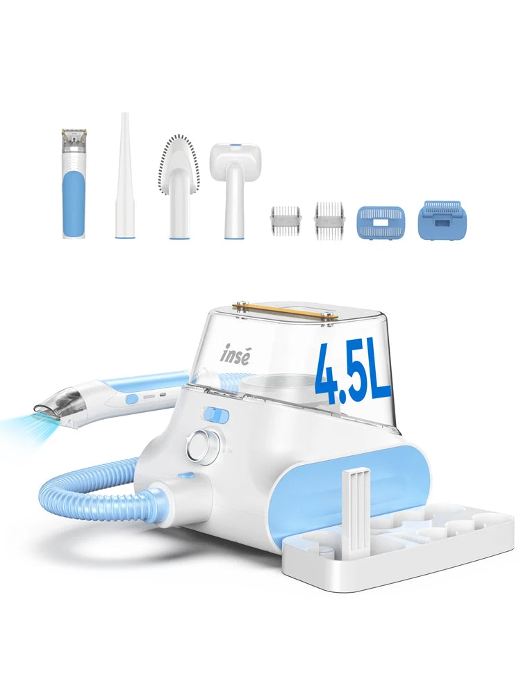 INSE P30 Quiet Pet Grooming Vacuum With Handheld Clipper