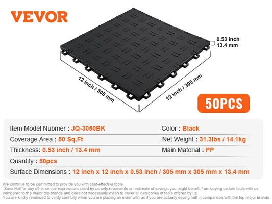 Premium Interlocking Non Slip Garage Floor Tiles For Basement