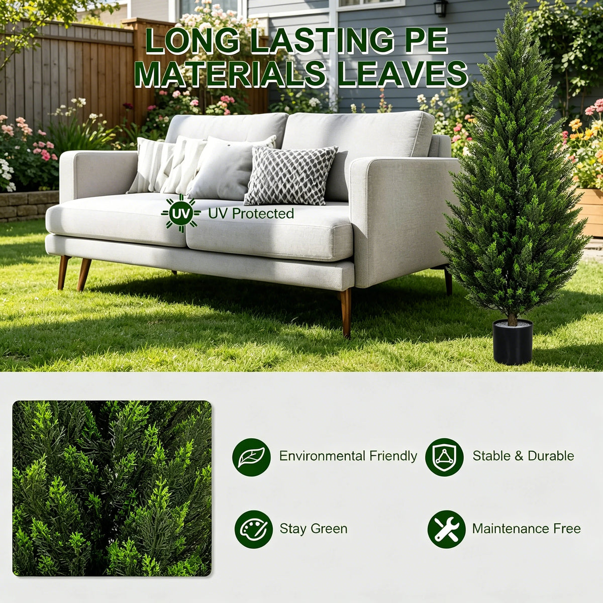 Olitree Artificial Cedar Topiary Tree For Indoor And Outdoor