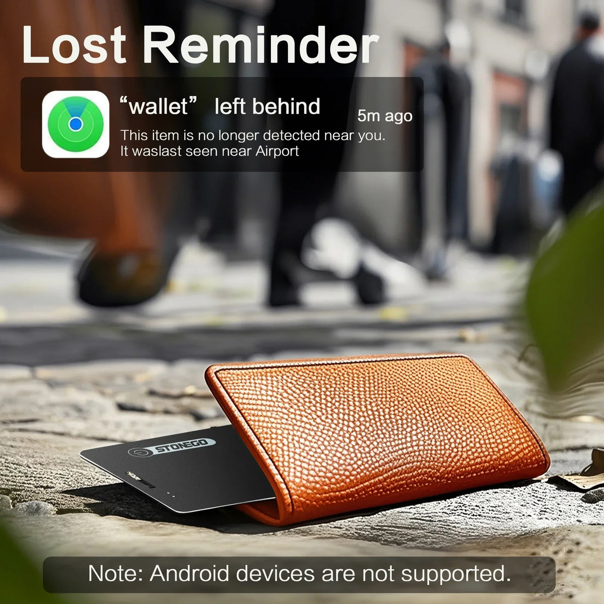 Ultra Thin Rechargeable Pet Wallet Tracker Waterproof Key Finder GPS Anti Lost Alarm Bluetooth Tracker Device for Dogs Cats Puppy Kitten Toddlers Kids Backpack Personal Safety Smart Tag Real Time Tracking