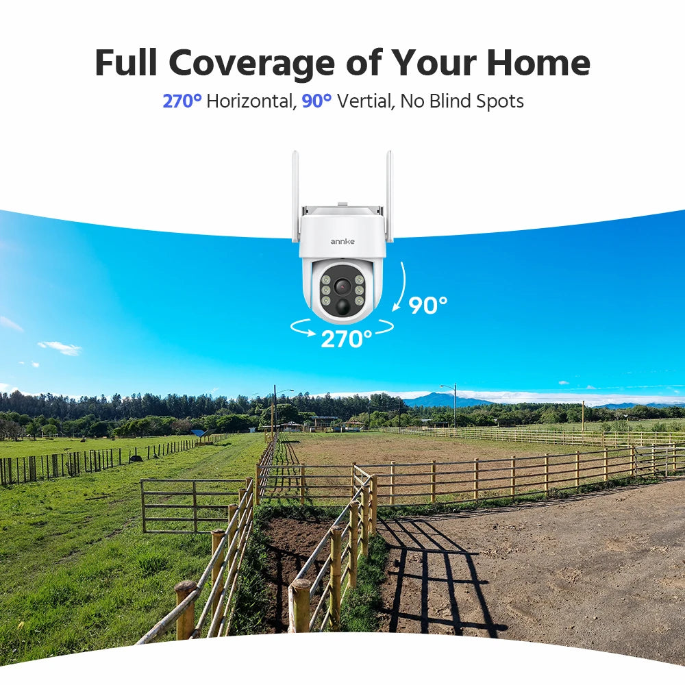 ANNKE Wireless Solar Security Camera System With NVR