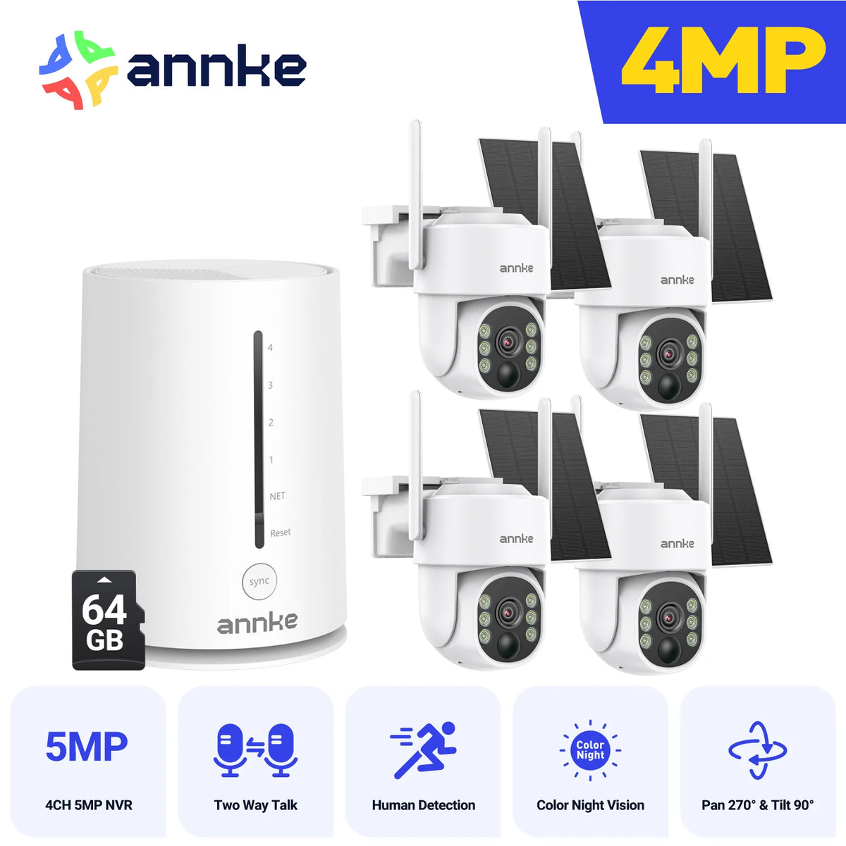 ANNKE Wireless Security Camera System With Night Vision
