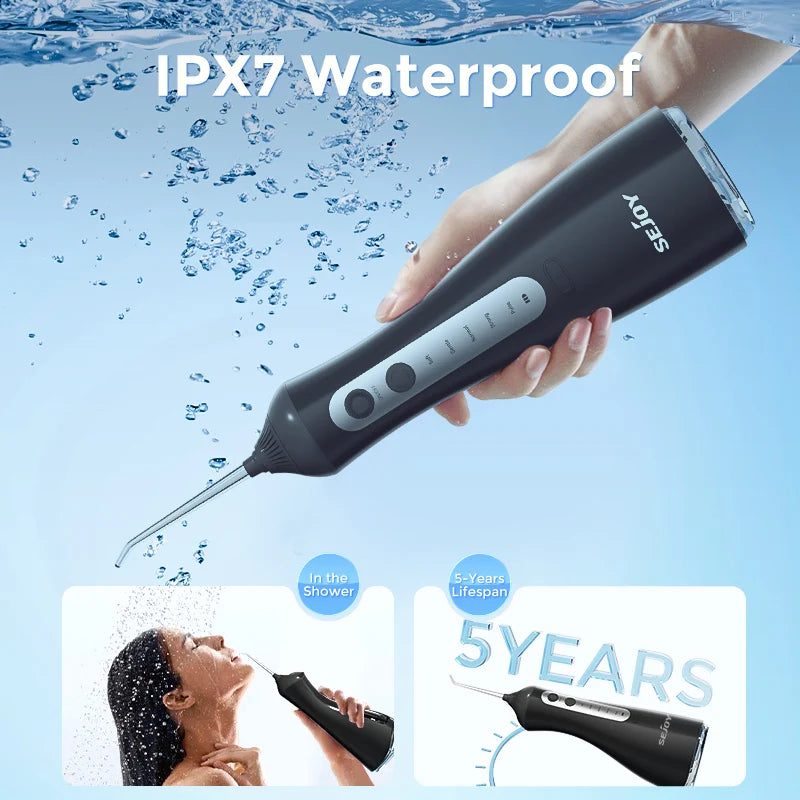 Sejoy Portable Cordless Water Flosser With 6 Cleaning Modes