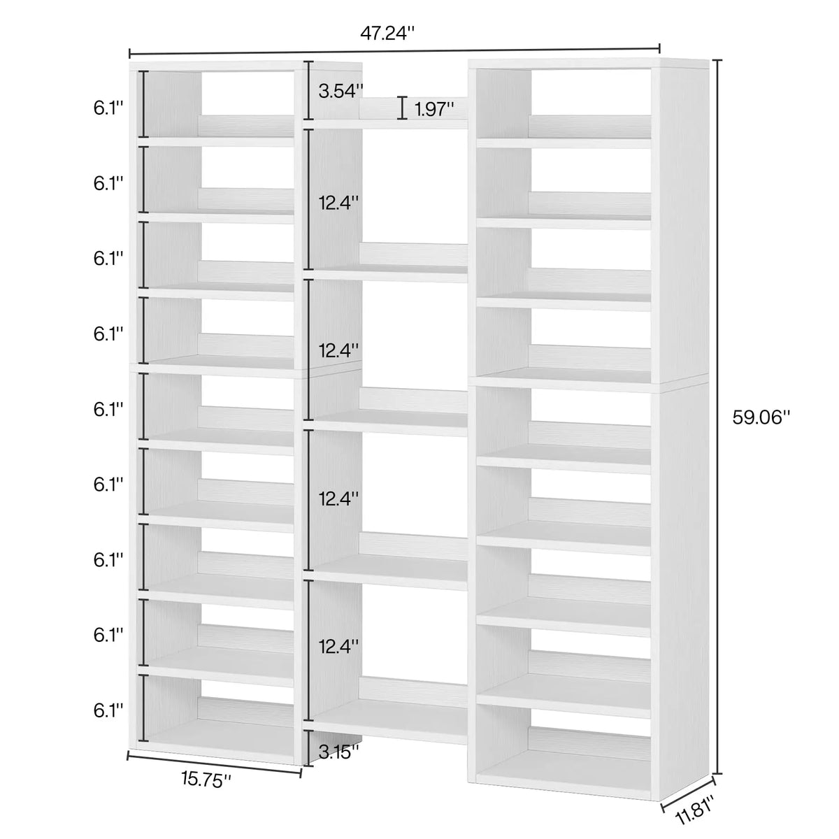 Freestanding Wooden Shoe Rack With Ample Storage Compartments