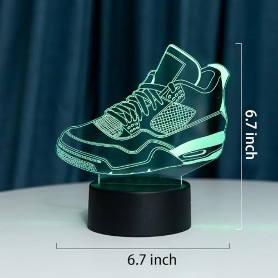 3D LED Light Sneakers Lamp Acrylic Illusion Night Flashing Cool Sneaker_A
