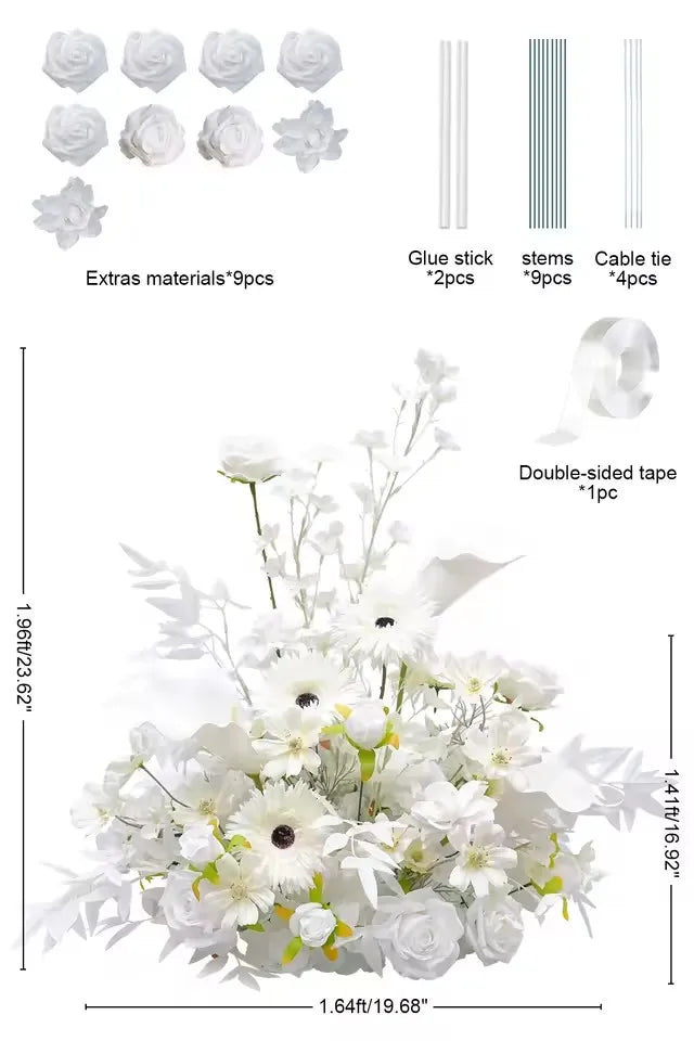 Angela Flower Artificial Silk Rose Ball Centerpiece Decoration