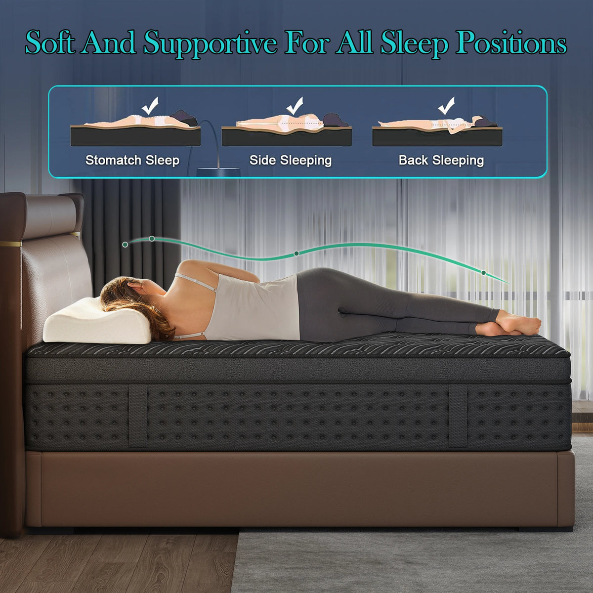 Memory Foam Pocket Spring Mattress With Pressure Relief Support