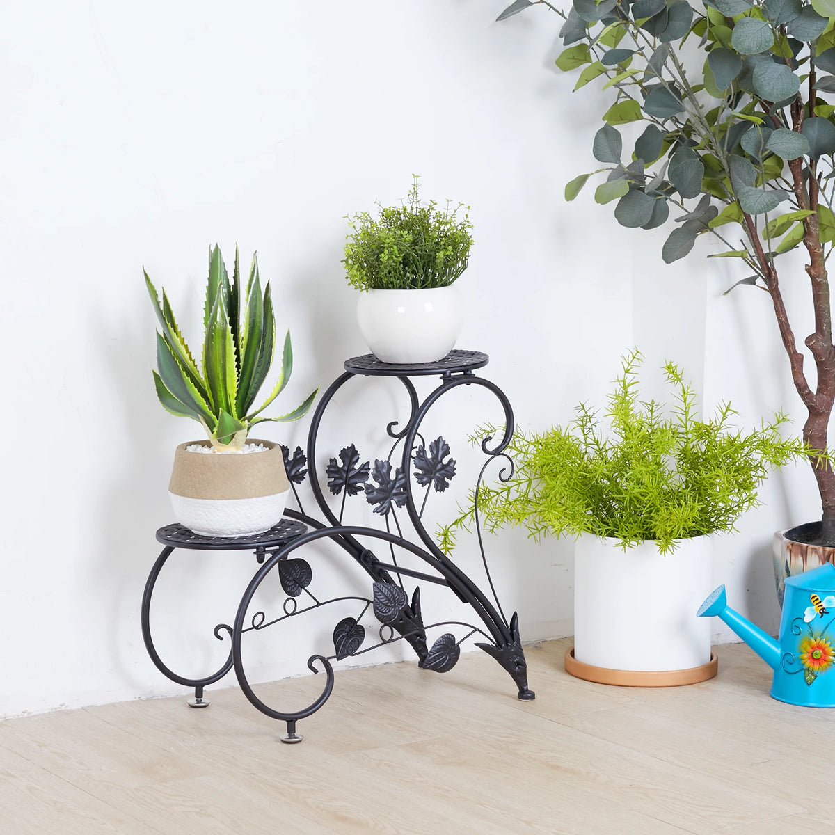 Modern Four Tier Rustproof Metal Plant Stand For Home Decor