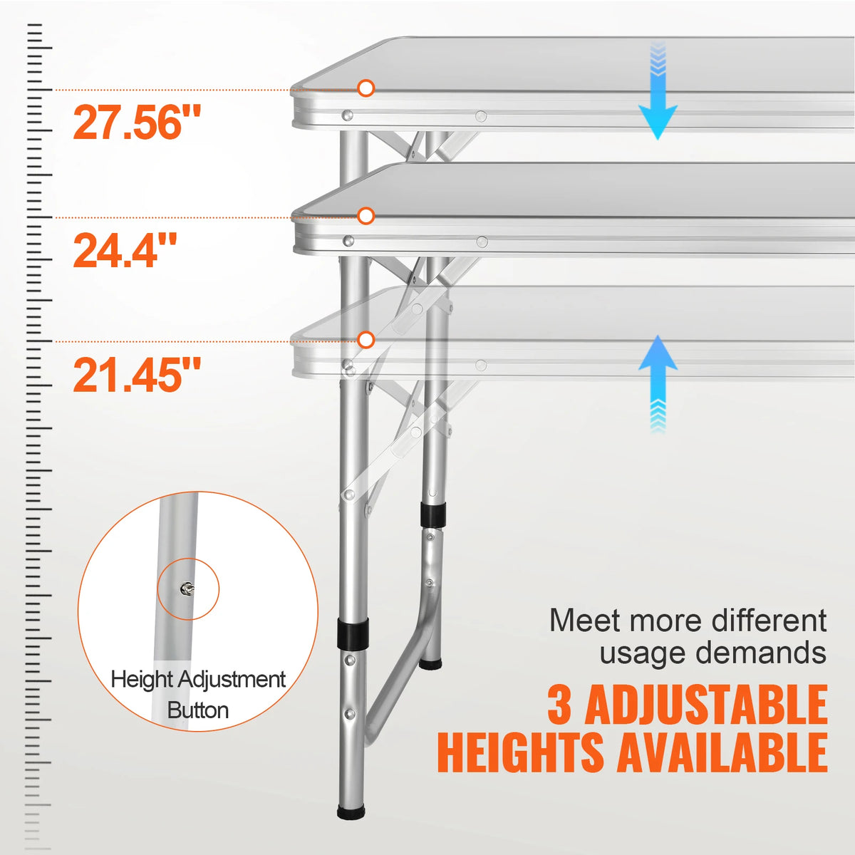 SucceBuy Folding Outdoor Camping Table With Storage Bag