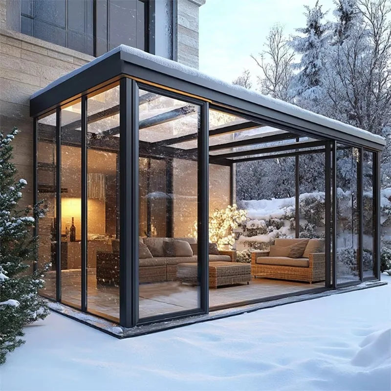 Aluminum Glass Sunroom Outdoor Conservatory For Garden And Patio