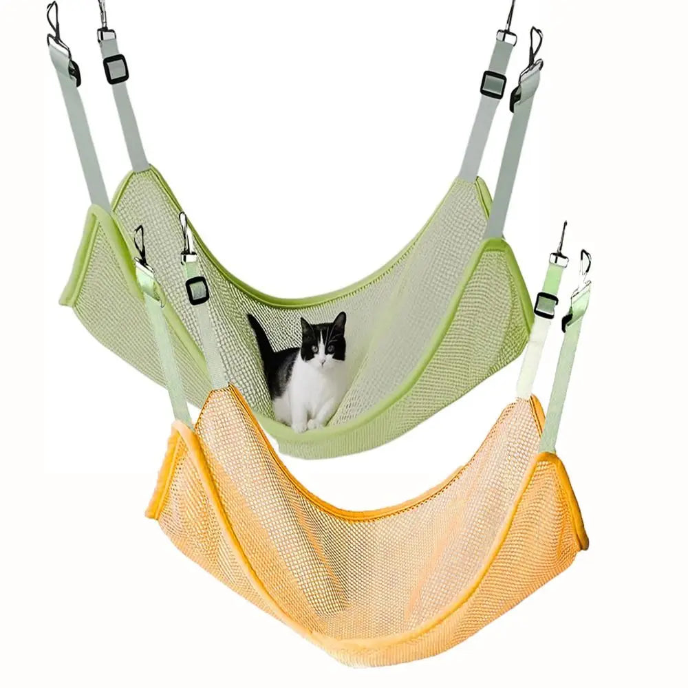 Universal Breathable Cat Hanging Hammock Durable with Adjustable Straps Cats Mesh Hammock Soft Pet Nest Indoor