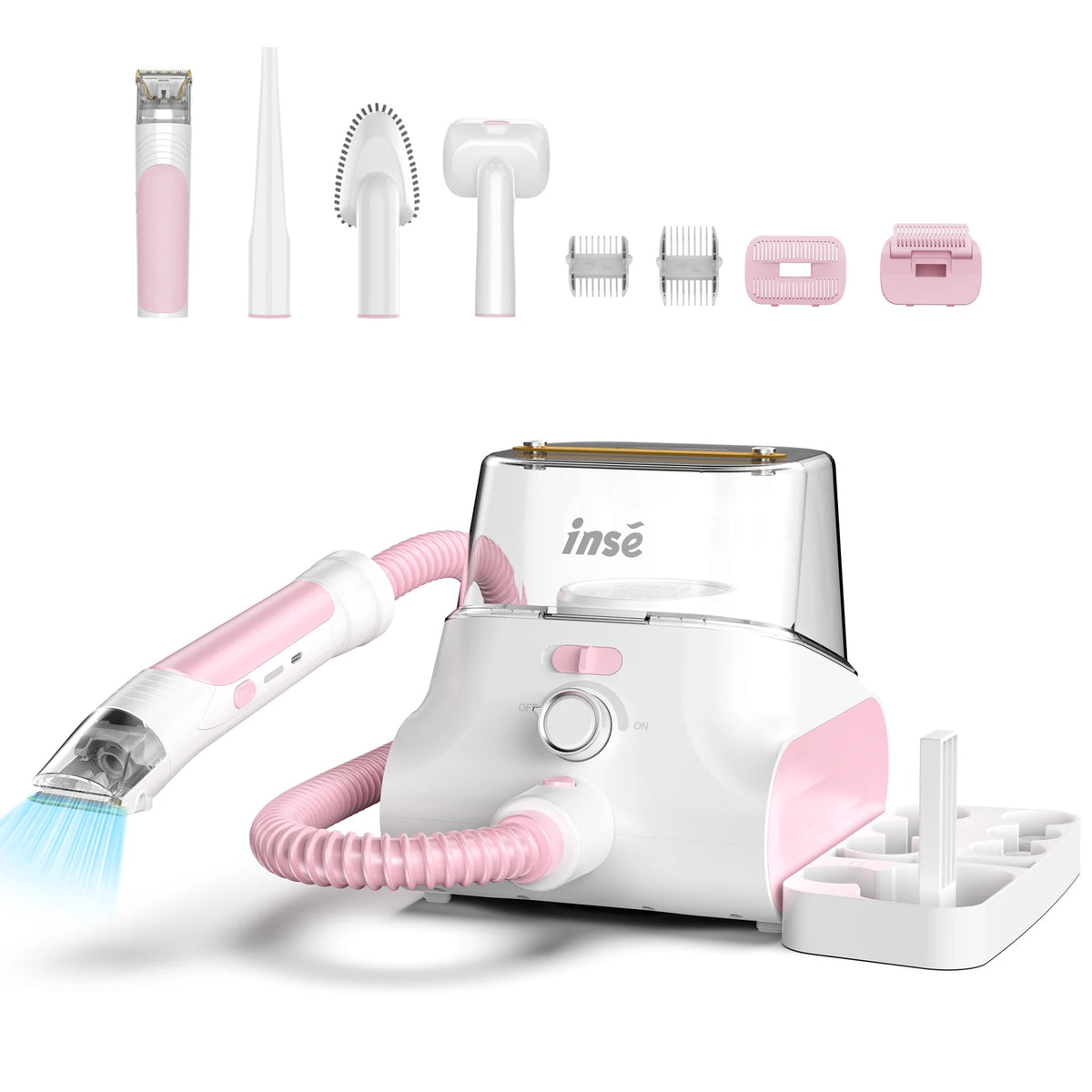 INSE P30 Quiet Pet Grooming Vacuum With Handheld Clipper