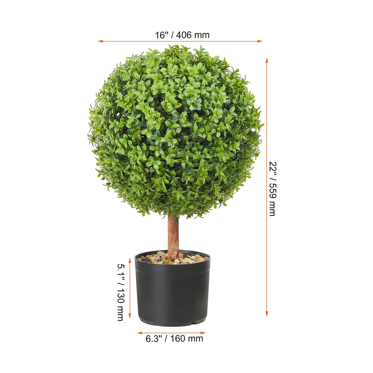 SucceBuy Artificial Boxwood Tower Topiary Spiral Plant