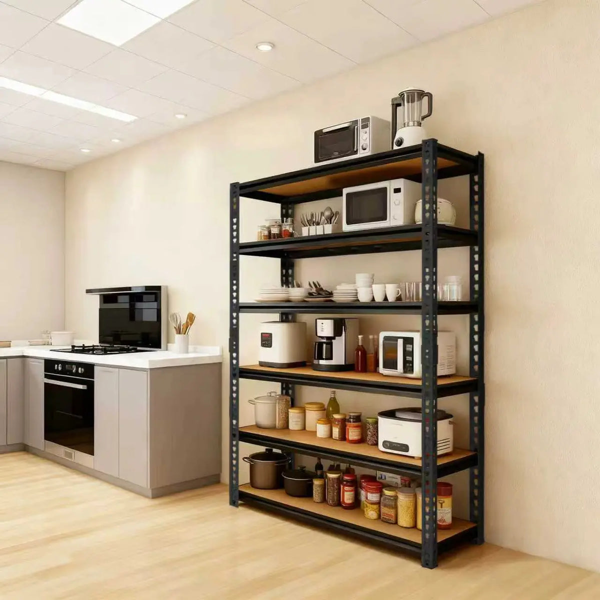 Sarenzon Sturdy Metal Garage Storage Shelving Rack System